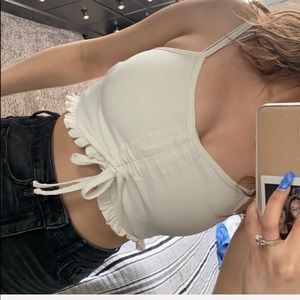 Cinch front tank top